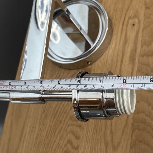 West Elm Sculptural Double Sconce Polished Nickel Clear Globe Bathroom light - Picture 16 of 16